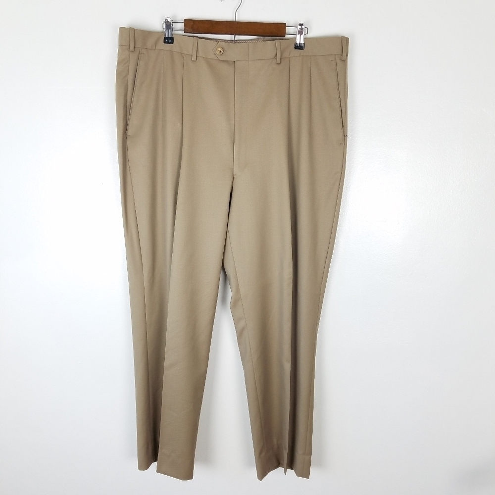 Britches Wool Winston Khaki Straigh Leg Trousers Size 40